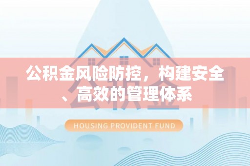 树林公积金风险防控，构建安全、高效的管理体系