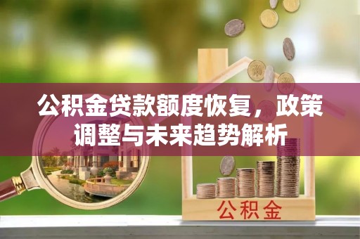 树林公积金贷款额度恢复，政策调整与未来趋势解析
