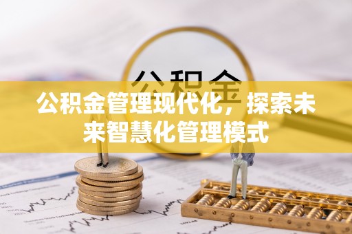 树林公积金管理现代化，探索未来智慧化管理模式