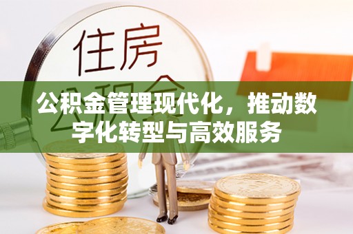 树林公积金管理现代化，推动数字化转型与高效服务