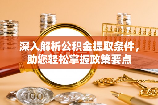 树林深入解析公积金提取条件，助您轻松掌握政策要点