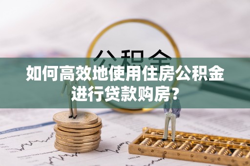 树林如何高效地使用住房公积金进行贷款购房？